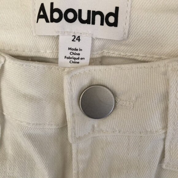 Abound Jeans White Stretch Womens Size 24 Skinny New - Picture 2 of 5